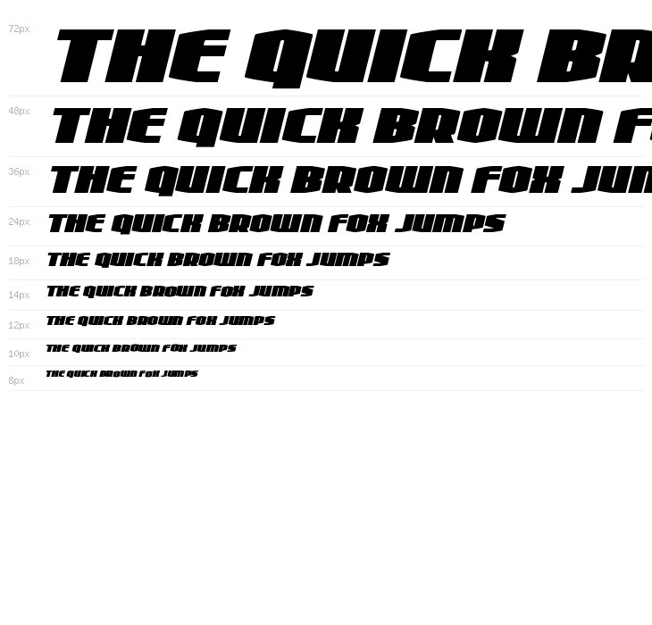 Alpha Century Condensed Italic Waterfall