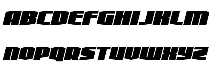 Alpha Century Condensed Italic Font LOWERCASE