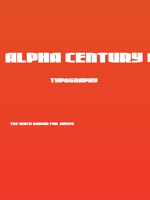 Alpha Century Condensed Poster
