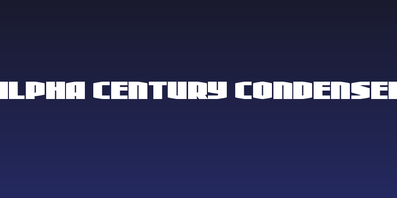Alpha Century Condensed Social Header
