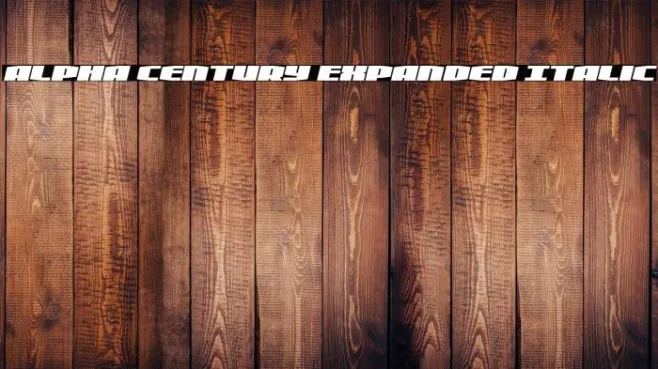 Alpha Century Expanded Italic Example 1