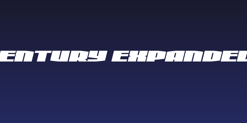 Alpha Century Expanded Italic Social Header