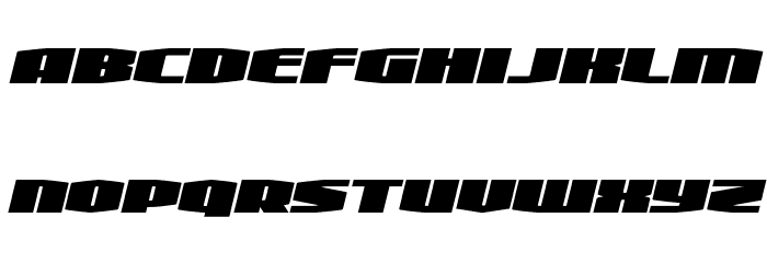 Alpha Century Expanded Italic Font LOWERCASE
