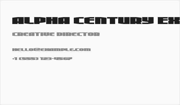 Alpha Century Expanded Business Card