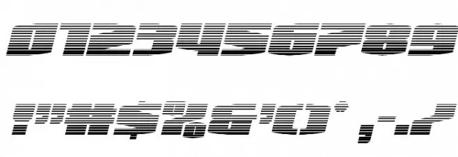 Alpha Century Gradient Italic Font OTHER CHARS