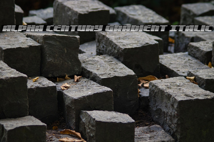 Alpha Century Gradient Italic Example 1