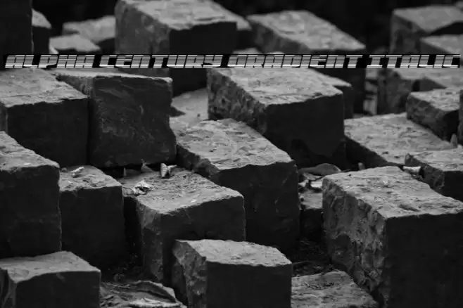 Alpha Century Gradient Italic Font examples