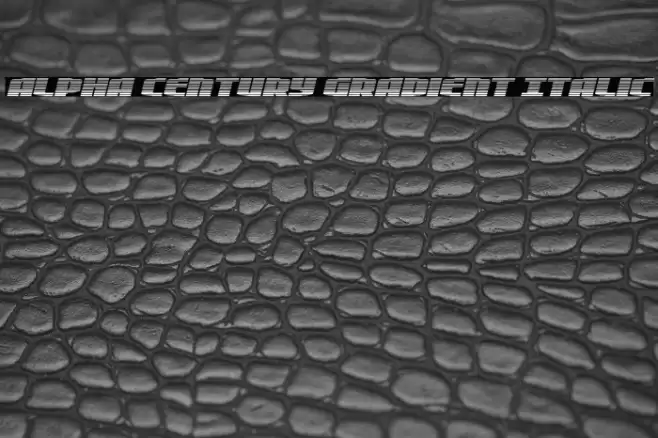 Alpha Century Gradient Italic Font examples