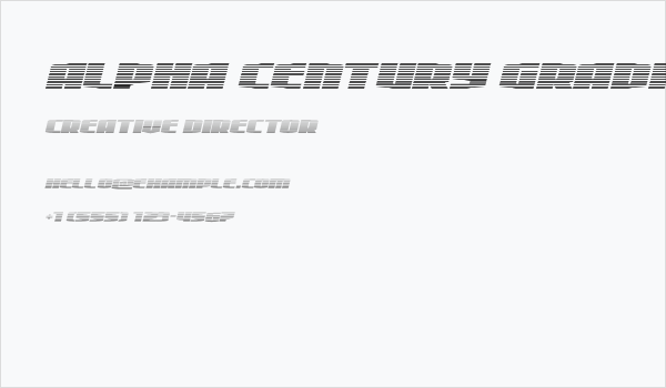 Alpha Century Gradient Italic Business Card