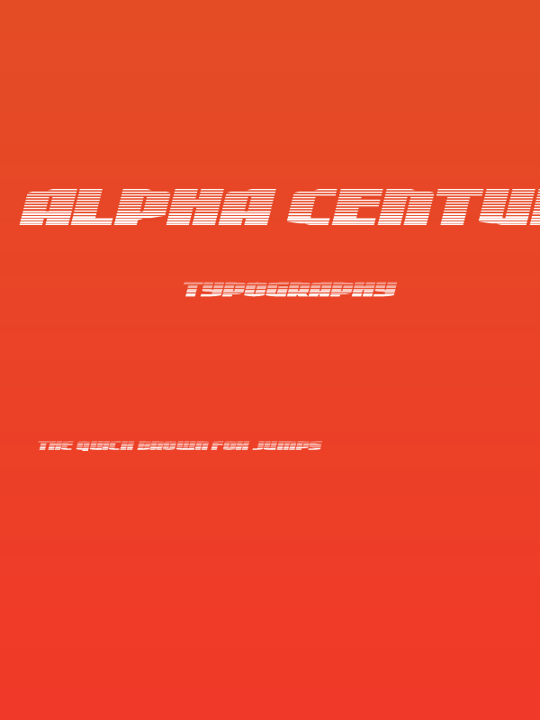 Alpha Century Gradient Italic Poster