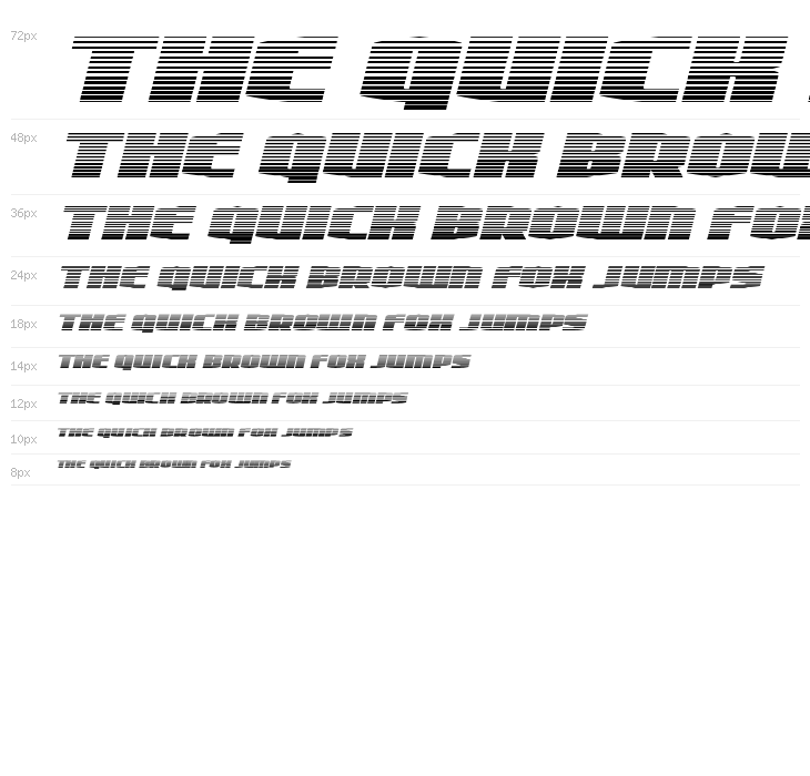 Alpha Century Gradient Italic Waterfall