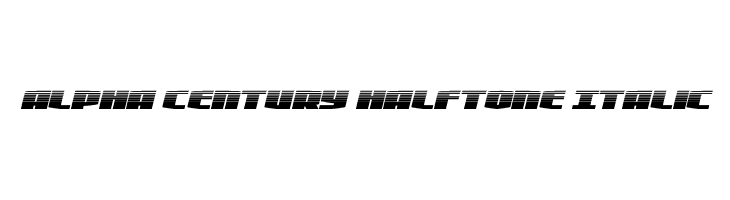 Alpha Century Halftone Italic  Descarca Fonturi Gratis