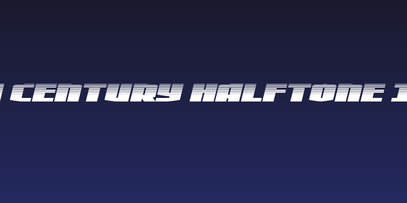 Alpha Century Halftone Italic Social Header
