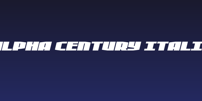 Alpha Century Italic Social Header