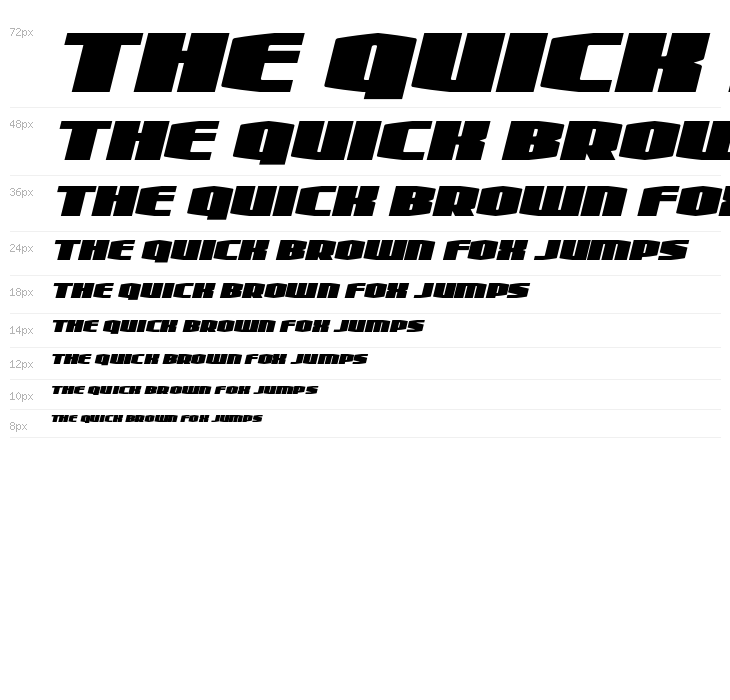 Alpha Century Italic Waterfall