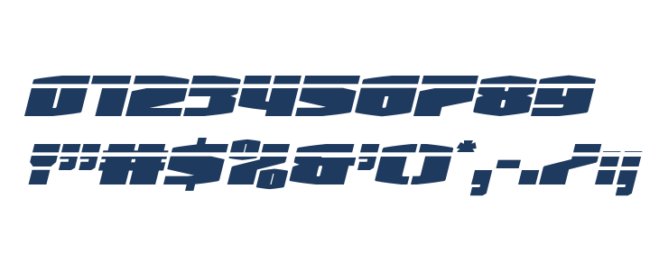 Alpha Century Laser Italic Other Characters