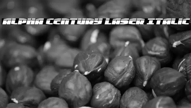 Alpha Century Laser Italic Font examples