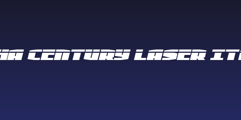 Alpha Century Laser Italic Social Header