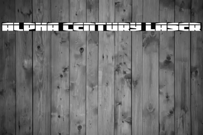 Alpha Century Laser Font examples