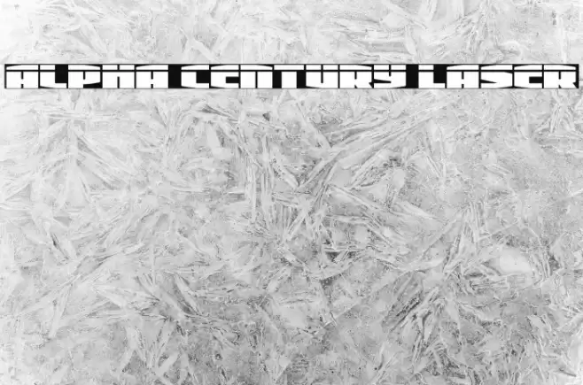 Alpha Century Laser Font examples