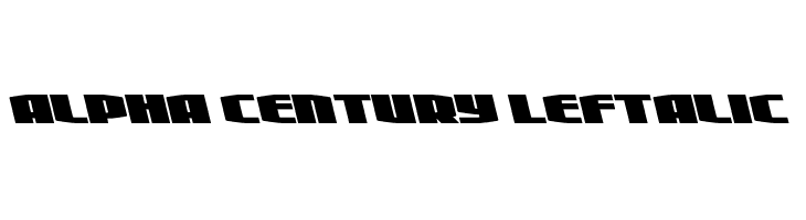 Alpha Century Leftalic  フリーフォントのダウンロード