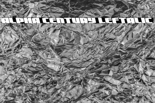 Alpha Century Leftalic Font examples