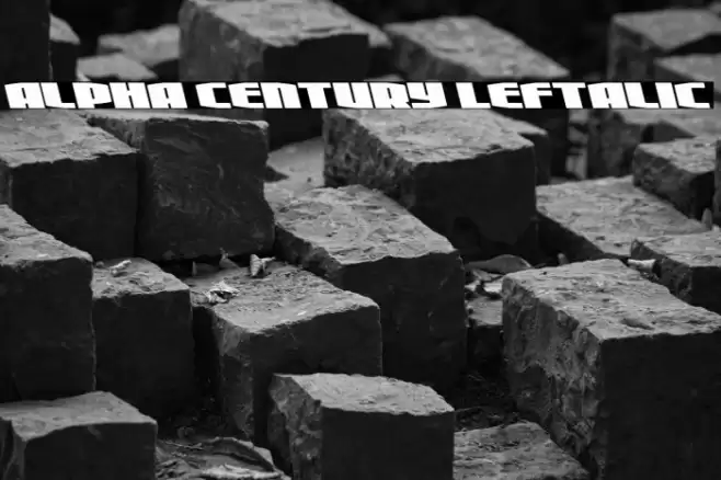 Alpha Century Leftalic Font examples