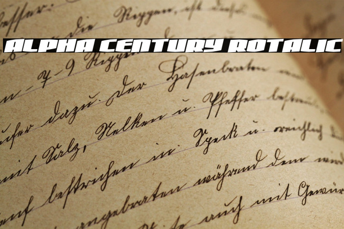 Alpha Century Rotalic Example 1