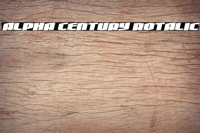 Alpha Century Rotalic Example 2