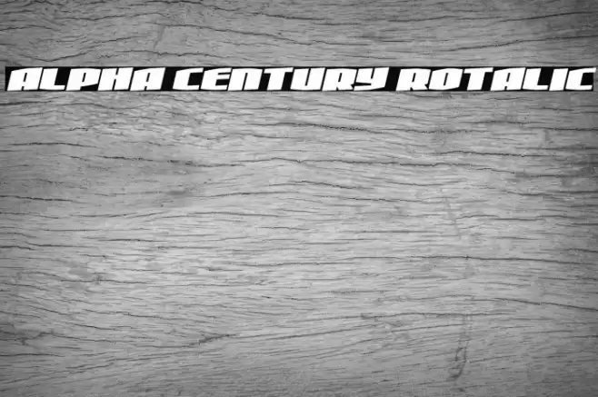 Alpha Century Rotalic Font examples