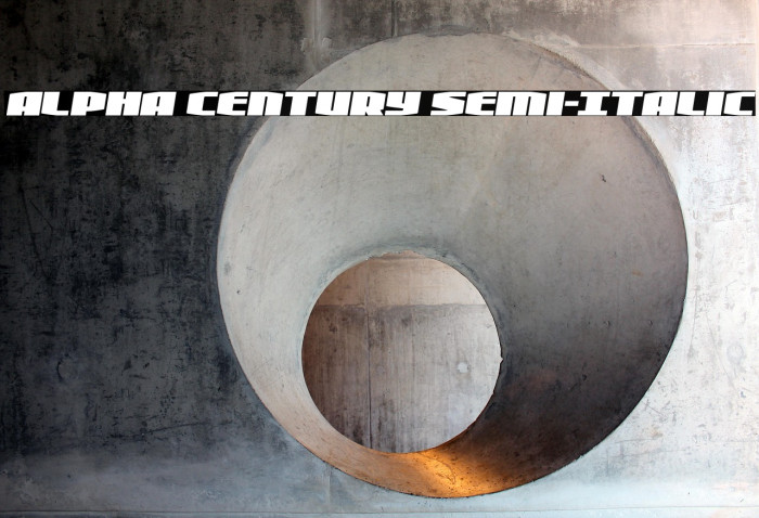Alpha Century Semi-Italic Example 1