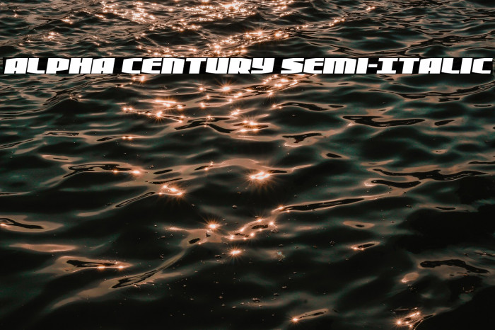 Alpha Century Semi-Italic Example 2