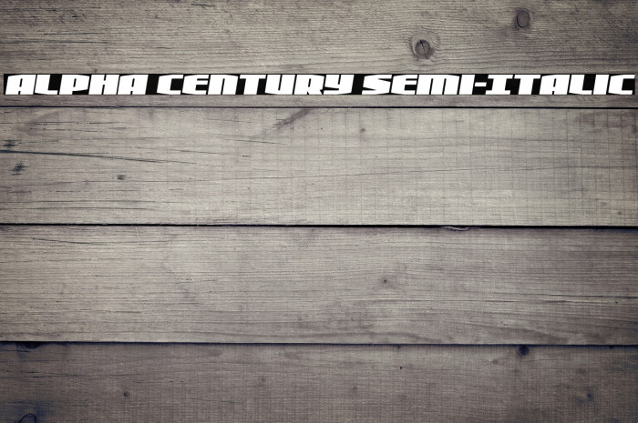 Alpha Century Semi-Italic Example 3