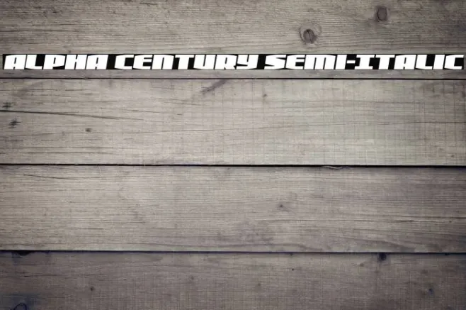 Alpha Century Semi-Italic Example 3
