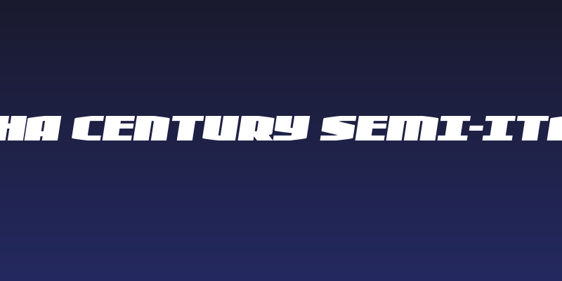 Alpha Century Semi-Italic Social Header
