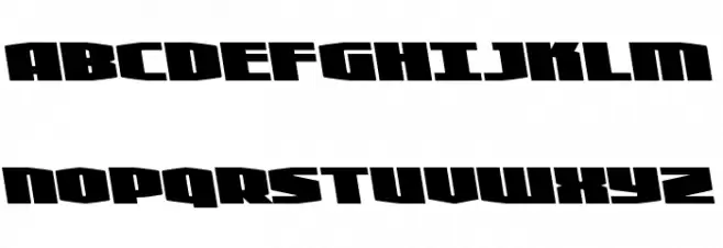 Alpha Century Semi-Leftalic Font Litere mari