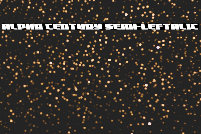 Alpha Century Semi-Leftalic Example 2