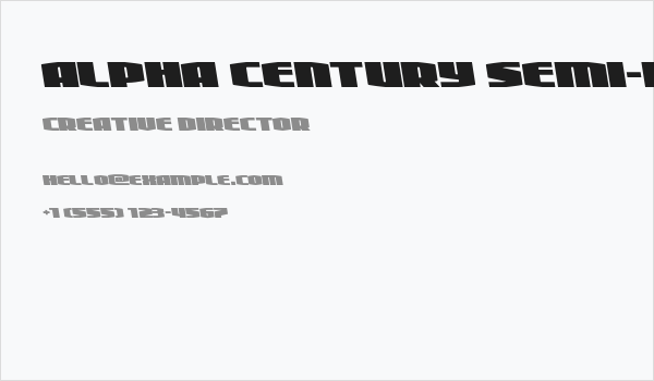 Alpha Century Semi-Leftalic Business Card