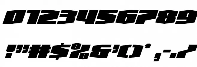 Alpha Century Super-Italic Font OTHER CHARS