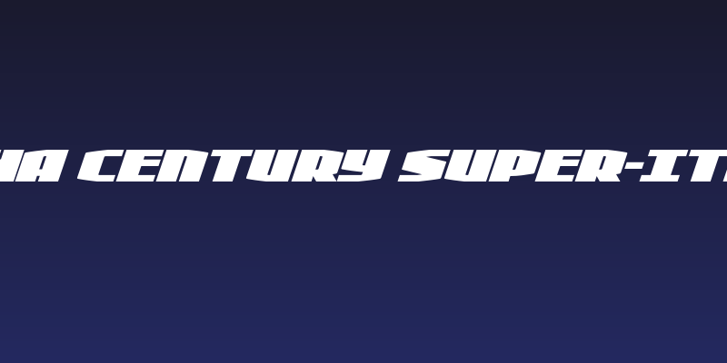 Alpha Century Super-Italic Social Header