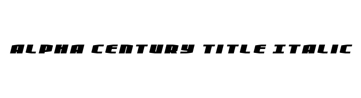 Alpha Century Title Italic  Free Fonts Download