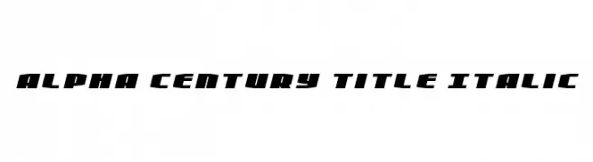 Alpha Century Title Italic  baixar fontes gratis
