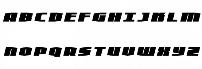 Alpha Century Title Italic फ़ॉन्ट अपरकेस