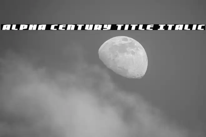 Alpha Century Title Italic Font examples