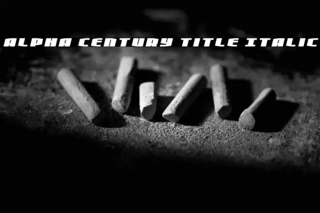 Alpha Century Title Italic Font examples