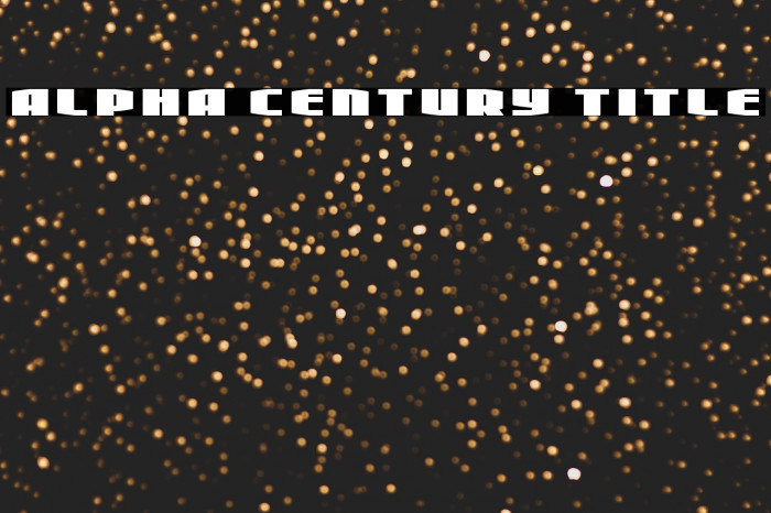 Alpha Century Title Example 3