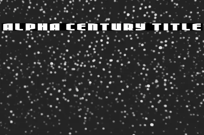 Alpha Century Title Font examples