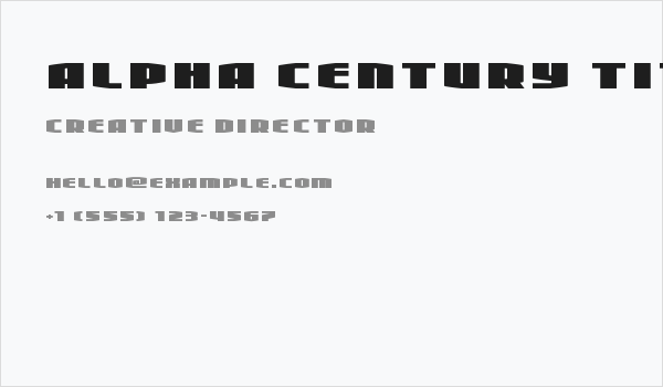 Alpha Century Title Business Card