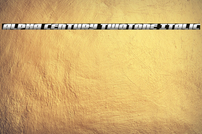 Alpha Century Twotone Italic Example 3