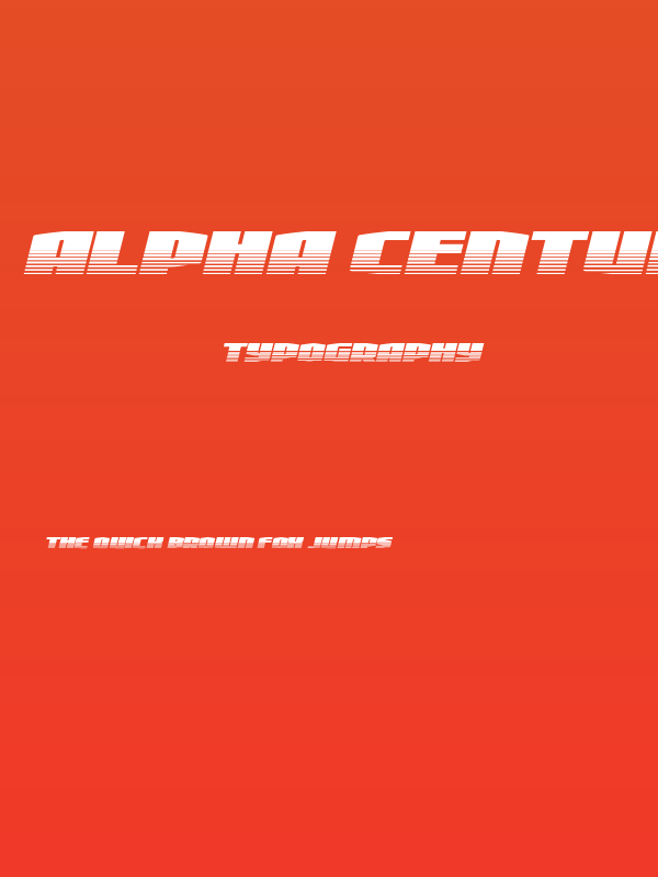 Alpha Century Twotone Italic Poster